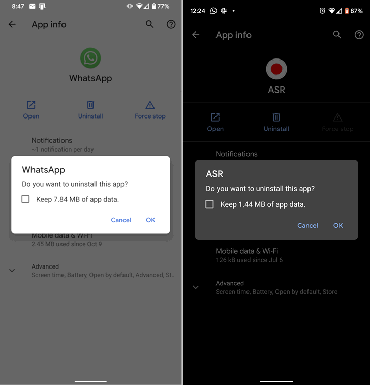 Android 10. Возможность сохранить ваши данные при удалении начала появляться в некоторых приложениях