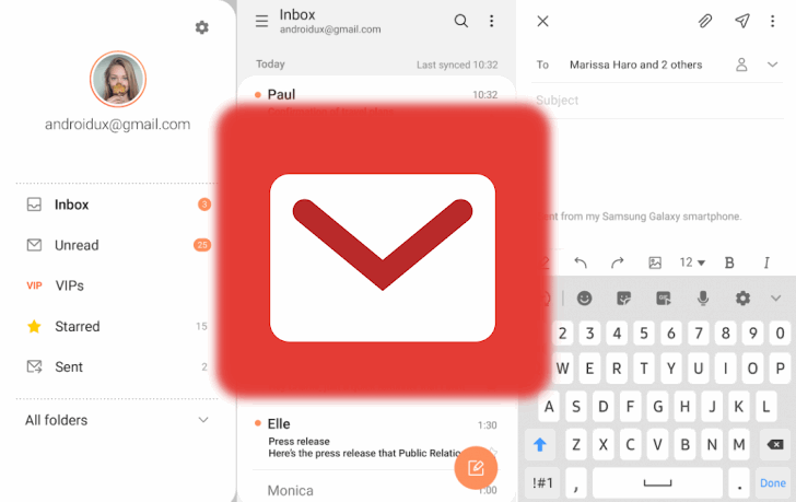 Приложения для Android. Клиент электронной почты Samsung Email перешагнул отметку в миллиард скачиваний из Google Play Маркет 