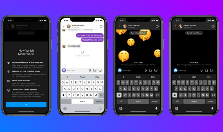 Instagram и Facebook Messenger получили новый режим, позволяющий обмениваться исчезающими сообщениями