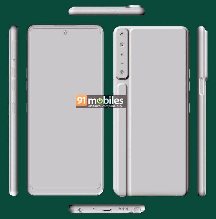 LG Stylo 7 с оригинальным дизайном засветил свой внешний вид на CAD-рендерах