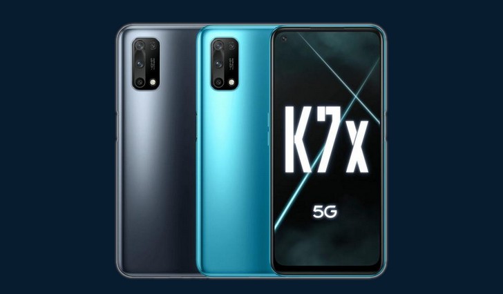 OPPO K7x. 6.5-дюймовый 5-G смартфон с 90-Гц дисплеем, процессором MediaTek Dimensity 720 и аккумулятором с емкостью 5000 мАч за $223