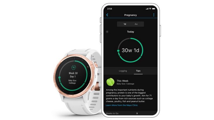 Умные часы Garmin получили функцию слежения за ходом беременности
