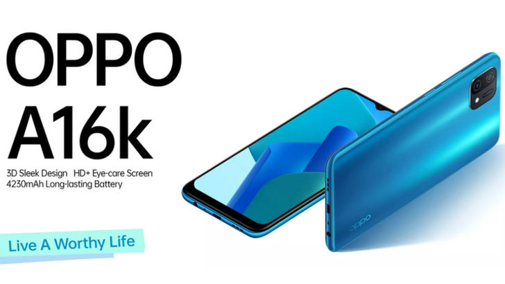 OPPO A16K. Новый смартфон начального уровня с процессором MediaTek Helio G35 на борту