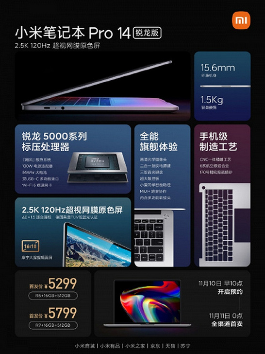 Mi Notebook Pro 14 Ryzen Edition