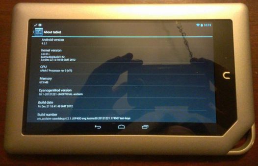Android 4.2 для планшета Nook