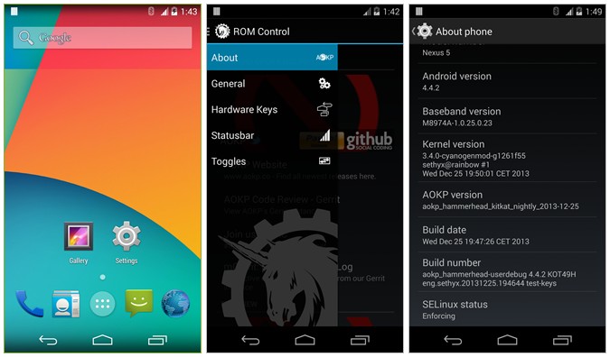Кастомные Android прошивки. Ночные сборки AOKP KitKat (4.4.2) доступны для Nexus, Galaxy, One и Xperia устройств
