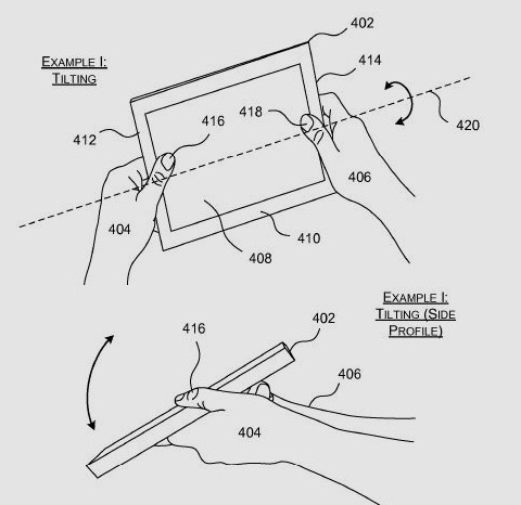 Microsoft патентует новые жесты управления планшетами