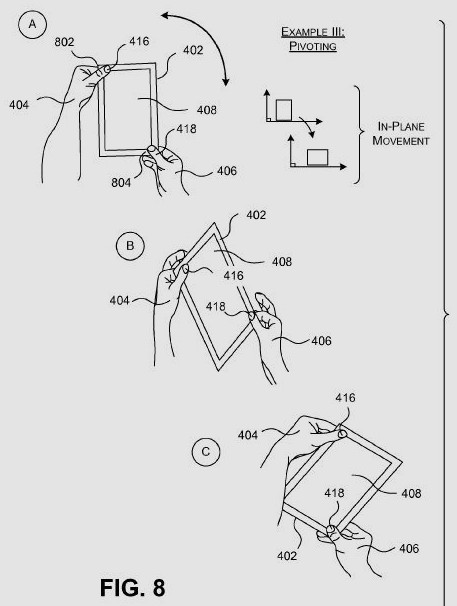 Microsoft патентует новые жесты управления планшетами