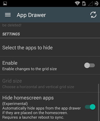 Программы для Android. Модуль Xposed GEL Settings для доступа к скрытым настройкам фименного лончера Google обновился до версии 2.2. Дизайн в стиле Material и скрытие значков приложений в меню их запуска, если они установлены на рабочий стол.