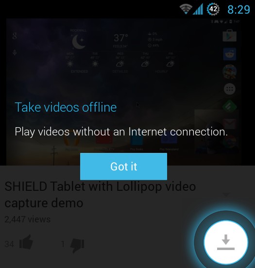 Просмотр Youtube видео оффлайн на Android смартфонах и планшетах уже доступен в Индии