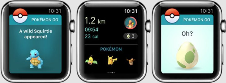 Игра Pokemon Goтеперь доступна и на часах Apple Watch