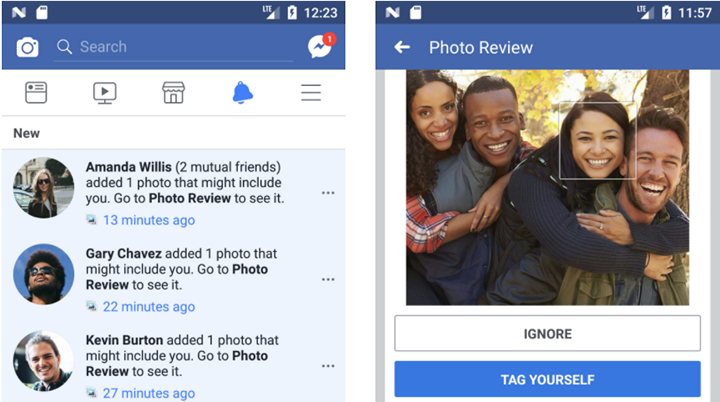 Facebook сообщит вам о том, что на его просторах появилась фотография с вами