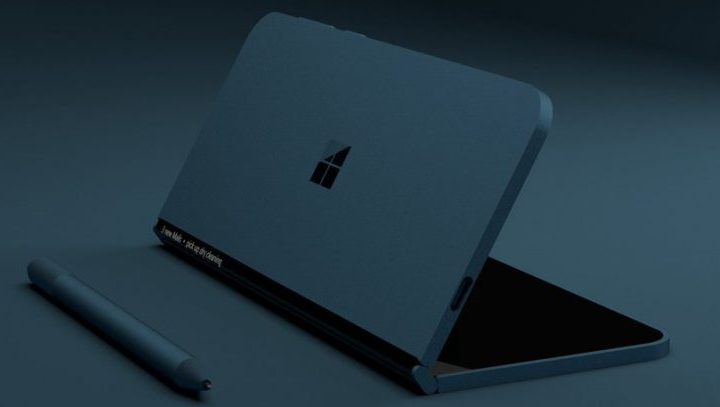 Так может выглядеть складывающийся пополам гибрид планшета и смартфона Microsoft Surface Phone
