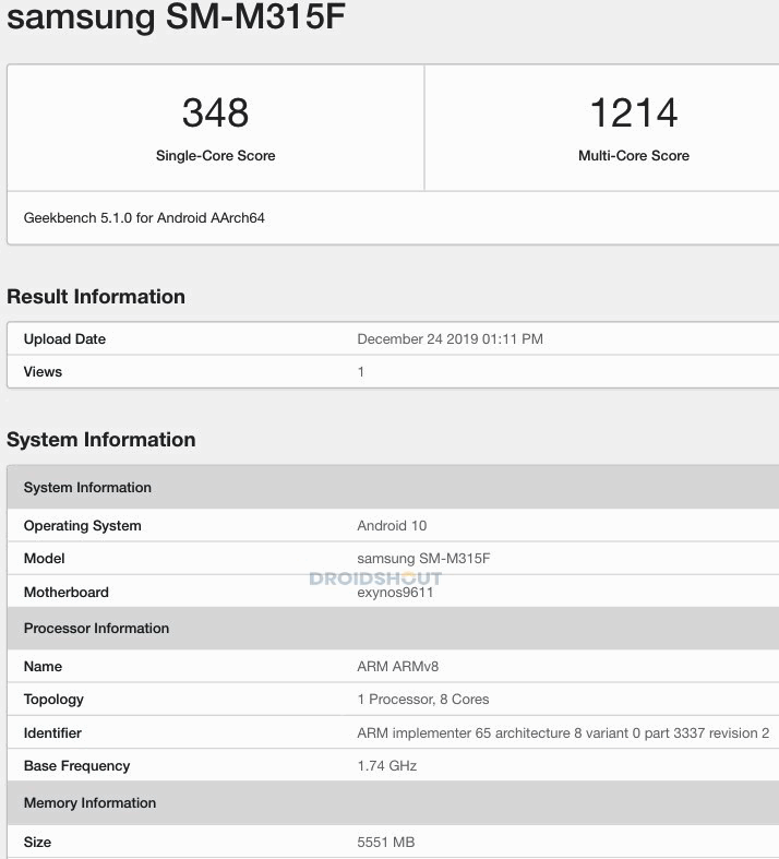 Samsung Galaxy M31