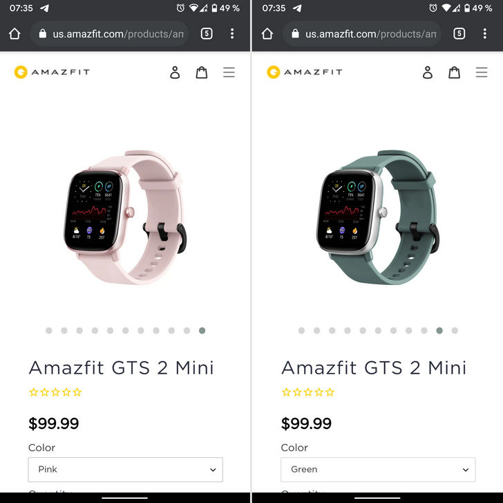 Amazfit GTS 2 mini