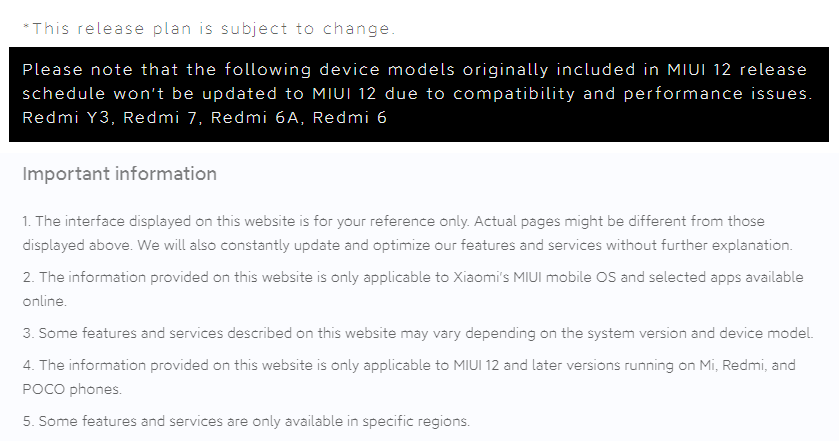 MIUI 12. Планы выпуска обновления изменились и оно не поступит на некоторые модели Redmi