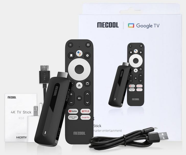 Mecool KD3. Новый Google TV стик с поддержкой AV1 вскоре появится в продаже