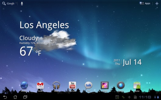 Живые обои для Android от Samsung Galaxy Tab 10.1